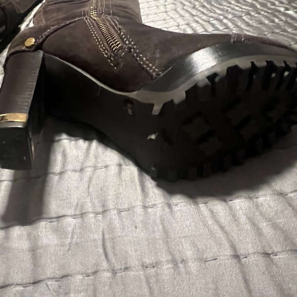 Tory Burch brown suede tall motorcycle boots size 6 - Picture 10 of 10